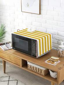 1 pieza, Estilo bohemio, Camino de mesa a rayas minimalista, Cubierta protectora para microondas, Cubierta protectora, Mantel rectangular, Lavable, Adecuado para cena en casa, Mesa de café, Decoración de cocina y comedor, Decoración de mesa de comedor para fiestas y escenas, Decoración del hogar, Decoración de camino de mesa para patio exterior, Decoración de entrada, Tela para chimenea - Amarillo - Ver 5