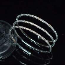 Cadena para el brazo de mujer, pulsera brazalete para el Body, apta para usar a diario y en festivales - 3 row silvery - Ver 12
