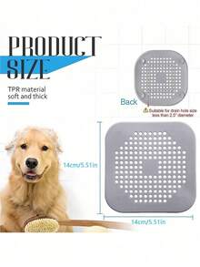 1 cái nút chặn cống bồn tắm/vòi sen bằng silicon giúp giữ tóc gọn gàng - Ngăn ngừa tắc nghẽn và mùi hôi. - A - Xem 2