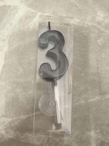 1个黑色可爱小数字0-9生日周年纪念蛋糕装饰蜡烛，适用于节日庆典、烘焙装饰、成人礼物、生日纪念和其他节日活动 - 黑色 - 查看 14