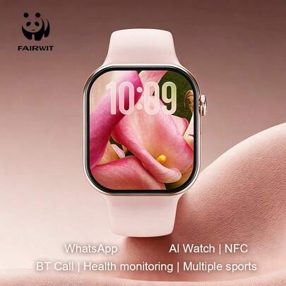 PANDA New 1.85" HD Full Touch Screen Smartwatch, Unisex, IP68 Waterproof, Supports Phone Dialing/Answering, Pedometer, Calorie Counting, Multiple Sports Modes, Notification Alerts, Multi-Functional Smartwatch Compatible With Android/IOS, Christmas Gift