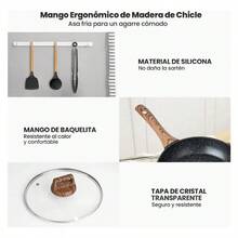 Batería de Cocina 13 Piezas Antiadherente para Inducción con Tapas de Vidrio - Ver 7