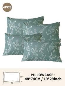 Bộ 1/2/4 vỏ gối in hình hoa và cây cỏ bằng polyester (không bao gồm ruột gối), mềm mại và thoải mái, phù hợp cho mọi mùa, hoàn hảo cho nhà ở, ký túc xá, căn hộ, phòng khách, nhà nghỉ dưỡng và làm quà tặng. - Nhiều màu - Xem 43
