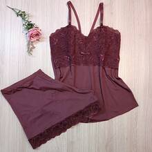 Women Nightgowns & Sleepshirts - 酒紅色 - 查看 6