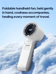 kinscoter 1个可充电3600mAh迷你便携式手持电风扇，户外露营旅行空调，100档风速调节，带电量显示，迷你个人降温风扇，礼品装 - 手持 - View 5