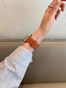1条女士玫瑰图案硅胶表带，适用于华为Watch Fit 1/Fit 2/Fit 3/Fit 4/Fit 4Pro腕带 - 橘色 - 查看 2