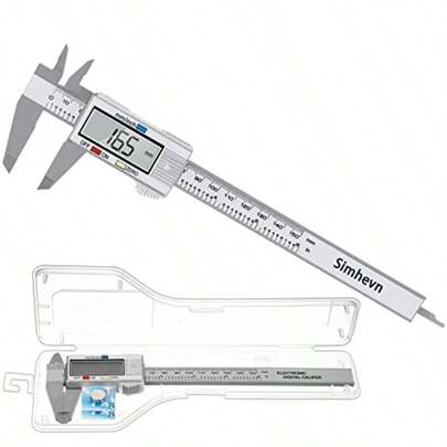Electronic Digital Caliper LCD For Home/Jewelry/DIY Use Stainless Steel Silver 06 Inch/Mm Conversion With Auto Shutdown