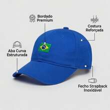Made In Brazil 2026 World Cup Cap With Embroidered Flag, Adjustable, Women's/Unisex, Cheap - Brazilian Flag - View 5
