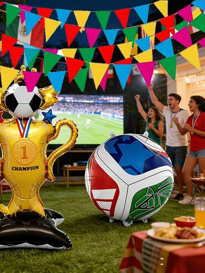 2/1pc World Cup Colorful Hanging Pennant Flags, Solid Color Triangular Flags Decoration Bunting, Outdoor Decor Hanging Ornament, DIY World Cup Party Decoration, Themed Party Atmosphere Decor, Suitable For World Cup Background Decor, Home Gathering, Garden And Outdoor Events