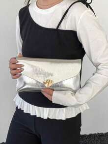 Dedoo 2026 Latest Fashion Colorful Plaid Handbag - Silver - View 7
