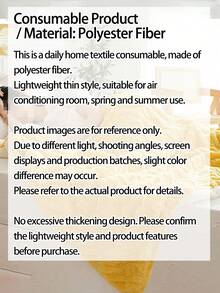 1pc Yellow Polyester Sherpa Reversible Blanket, Solid Color Wave Pattern Double-Layer Blanket, Suitable For All Seasons, Warm & Soft, Minimalist & Fashionable Bed Throw, Applicable For Bedroom, Sofa, Office, Sofa Bed, Lightweight Polyester Everyday Item, Breathable Thin AC Blanket - Yellow - View 9