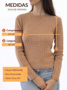 LONG SLEEVE MODAL KNITTED BLOUSE, COLD/WARM WINTER - 查看 4