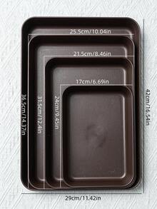 Stackable Reusable Plastic Trays, Multiple Sizes And Colors Available, Durable And Shatter-Resistant, Suitable For Kitchen, Can Be Used For Food, Party Cold Cuts, Fruits, Cakes, Appetizers, Etc. - Walnut Wood - View 14