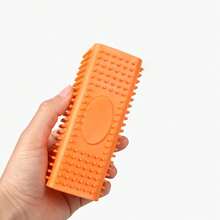 Bàn chải silicon loại bỏ lông thú cưng, dụng cụ chải chuốt cho mèo, lược làm sạch, lược hình khối, lược tỉa lông rụng cho mèo và chó, dụng cụ massage cho thú cưng. - Nhiều màu - Xem 2