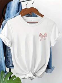 Women's Spring And Summer Short Sleeve T-Shirts - 白色 - 查看 1