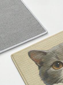 DAJIANG 1 pieza Alfombra de entrada/felpudo para cocina y baño con diseño de perro de dibujos animados colorido y lindo, lavable, antideslizante y duradera para uso interior y exterior, adecuada para días festivos - Sonda corta británica - Ver 8