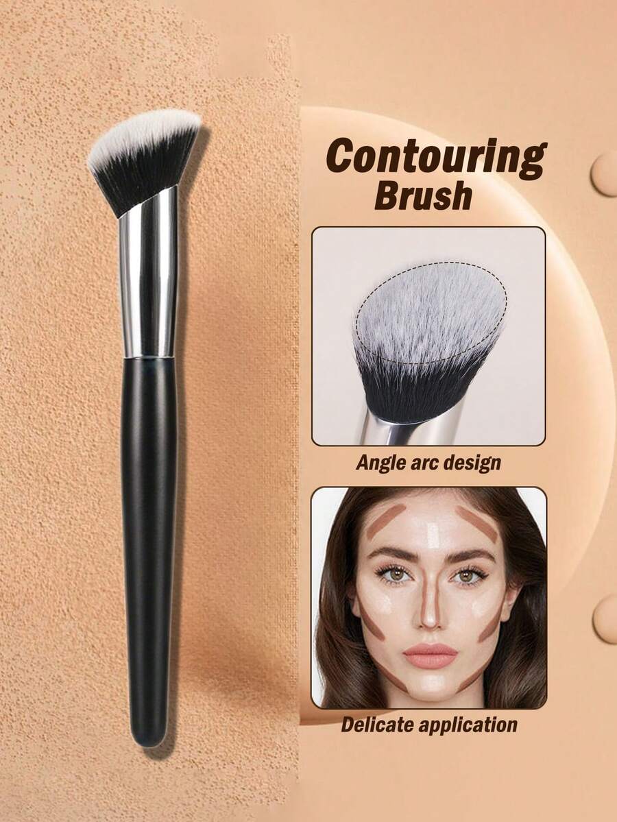 1 cọ trang điểm chuyên nghiệp, cọ tán kem nền, cọ đánh phấn phủ và phấn mắt, cọ pha chế kem/lỏng và má hồng, đầu vát, dụng cụ trang điểm, 47#