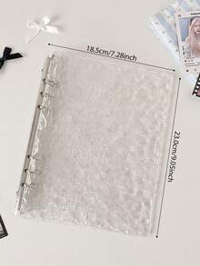 Album ảnh acrylic cao cấp khổ A5 họa tiết sóng nước, khung ảnh vàng, 10 trang với 4 khe đựng ảnh, thích hợp để sưu tập thiệp chúc mừng tốt nghiệp, ảnh gia đình và trưng bày. - Một cỡ - Xem 6