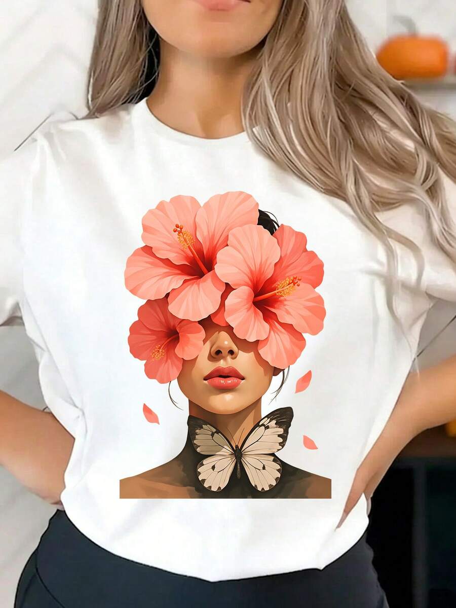 Plus Size T-Shirts - White - View 1