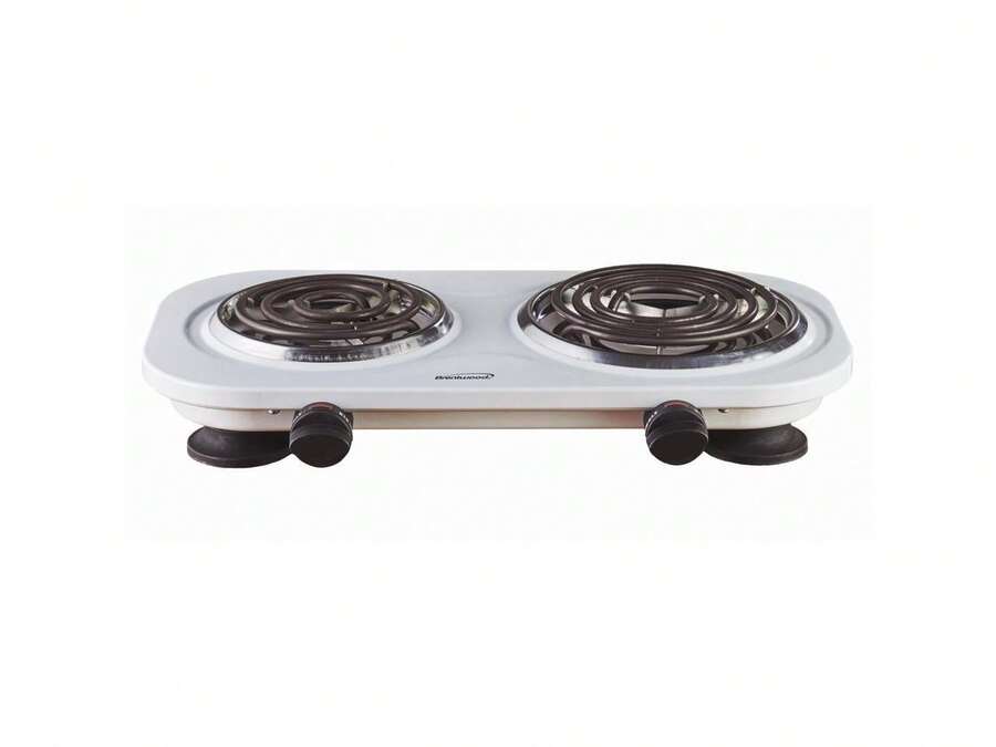 Brentwood Appliances Brentwood(R) Appliances TS-361W 1,500-Watt Double Electric Burner - White - View 1