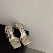 Women Heeled Sandals - Silver - View 7