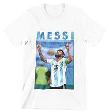 Lionel Argentina 10 Soccer T-Shirt | World Cup 3 Star Celebration | Black Graphic Tee - 白色 - 查看 10
