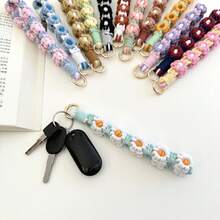 1 chiếc dây đeo điện thoại/móc khóa hình hoa cúc đan thủ công bằng macrame. - Nhiều màu - Xem 2