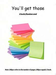 Colorful Self-Adhesive Memo Pad, High-Quality Strong Sticky Design, Sturdy Sticky Note Pad Suitable For Home, Office, Study And Daily Note-Taking - A - View 6