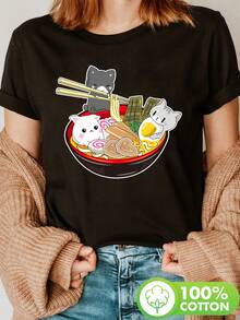 Plus Size T-Shirts - Black - View 11