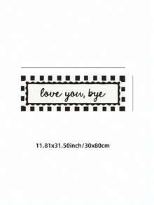 1件無框「Love You Goodbye」條紋邊框帆布牆面藝術海報印刷，適用於門口、客廳、臥室、宿舍室內裝飾，美學風格 - 字體 - 查看 11