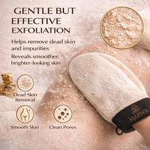 Dar Marwa Moroccan Kessa Exfoliating Glove U2013 Soft Hammam Exfoliating Mitt U2013 Dead Skin Remover For Sensitive &Amp; Delicate Skin U2013 Body Exfoliator U2013 Made In Morocco - White - View 3