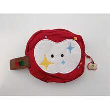 1/2pcs Cute Embroidered Apple Canvas Coin Purse, Cartoon Zipper Small Wallet Pendant, Mini Wallet Pouch, Portable Small Storage Bag For Earphones And Coins - Multicolor - View 6