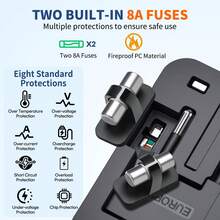 Universal Travel Adapter With USB-C, GaN PD3.0 Type-C & USB-A Fast Charging Ports, Power Converter, Wall Charger, AC Plug Adapter For USA, EU, UK, AU - Multicolor - View 5