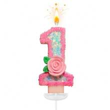 创意畅销0-9数字字母生日蜡烛,手工DIY生日蛋糕蜡烛,节日、母亲节、派对装饰蜡烛,粉色玫瑰花轮廓,亮片点缀,色彩缤纷,优雅别致,适用于婚礼、生日庆典、周年纪念等场合。 - 粉紅色描邊玫瑰花 - 查看 10