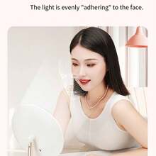 Espejo de maquillaje con luz LED, tipo de mesa, rotatorio y ajustable, espejo de luz suplementaria popular entre celebridades de internet, espejo de vestir portátil de escritorio con luz variable para el hogar - Blanco - Ver 8