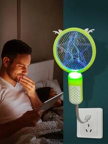 USB Mosquito Swatter Trap With UV Light, Portable Mini Electric Insect Killer Lamp For Indoor Outdoor Camping, Car, Home, Hotel Use, Pest Control - Round - View 4