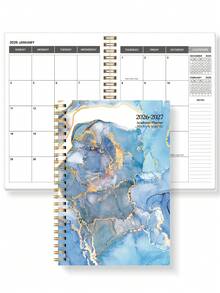 1件 2026-2028 月計畫本，5.6" X 8.0"，24個月學術日曆，包含日、週、月、年計畫，2026年7月至2028年6月，學校與辦公用品，返校桌面配件 - 彩色 - 查看 11
