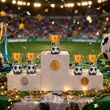 50pcs Set (Trophy Cards + Soccer Ball Boxes), Packaging Boxes, Candy Boxes, Suitable For Holiday And Event Party Decorations, And Atmosphere Enhancement - View 4