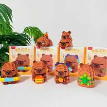 OBOVAY Bộ xếp hình chuột lang nước dễ thương, hơn 400 mảnh, quà sinh nhật, bộ xếp hình động vật tự lắp ráp, trang trí bàn làm việc, giảm căng thẳng, bộ sưu tập tại nhà, mô hình lắp ráp, đồ trang trí bàn làm việc văn phòng, quà tặng ngày lễ, quà tặng Ngày của Cha, quà cưới, quà tốt nghiệp. - Nhiều màu - Xem 11