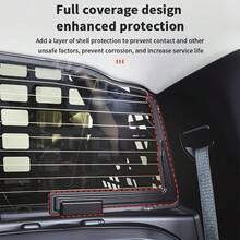 2 Packs Tail Window Heater Guard Trim. For Ranger 2023-2025 - ABS Black Trim Cover, Adds Stylish Interior Style, Easy Adhesive Installation - Rear Window Heating Wire Protection Cover - View 8