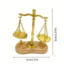 Mini Retro Vintage Balance Scale Model, Classical Scale, BJD Miniature Scene Prop Model Accessory, Pocket-Sized Scene Decor, Collectible Gift For Hobbyists And Enthusiasts - Multicolor - View 3