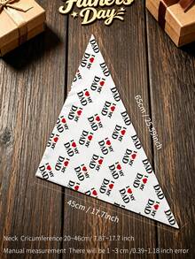 Father's Day Dog Bandana Cute Funny "I Love Dad" Heart-Shaped Bandana Dog Photo Prop Unisex Pet Accessory Suitable For Small Medium Large Dogs Cats Dog Dad Gift - Multicolor - View 3