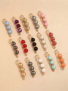 100pcs/50pcs/30pcs/10pcs Women's Pearl Waist Cinching Brooch Set, Classic And Minimalist Style, Suitable For Daily Wear And Gifting, Versatile For All Seasons, Can Be Matched With Trousers, Midi Skirts And Dresses, And Prevents Accidental Exposure - Multicolor - View 1