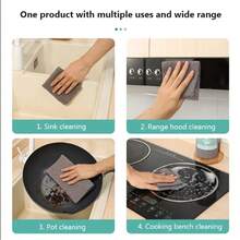 Kitchen Cleaning Cloth Roll Of 25 Piece Microfiber Tear Away Towels Rags Reusable Non-Stick Oil Scouring Pad - Hình vuông - Xem 4