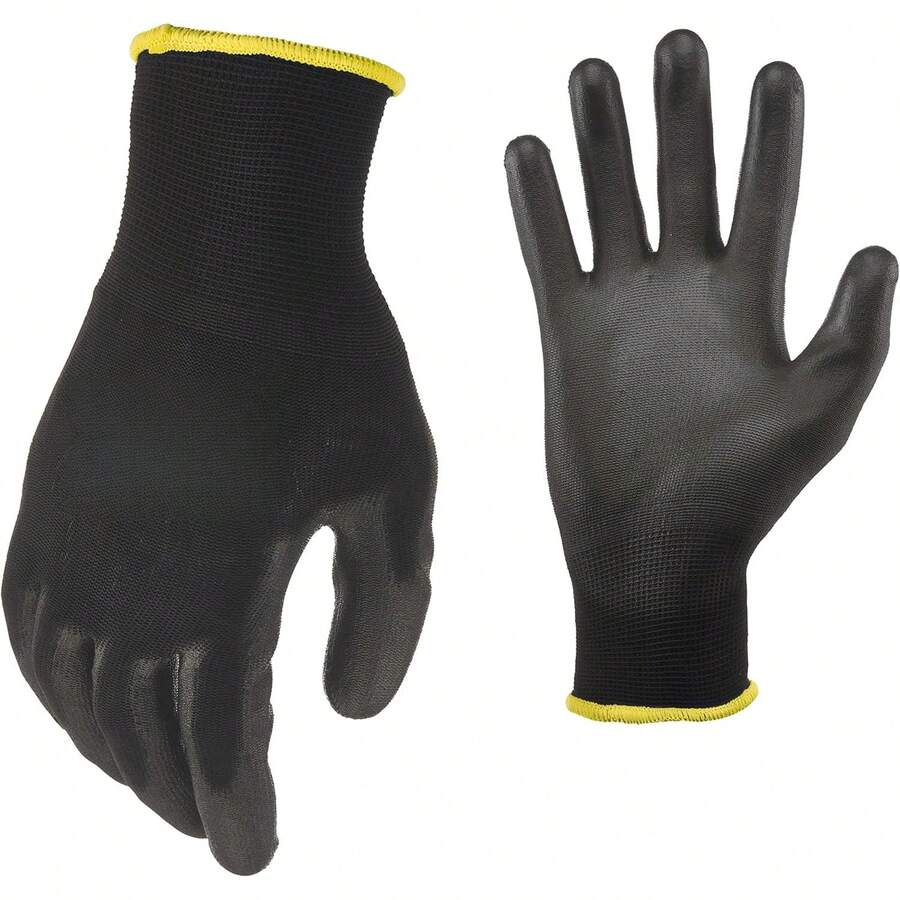 GRIP 25053-26 Never Slip, Maxiumum Grip All-Purpose Gloves (Large) - Black/Blue - View 1