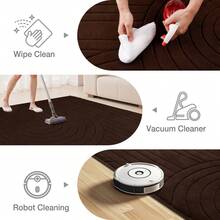 Sour Lemon Rugs Living Room Extra Large 200x300cm,3D Semicircular Pattern Area Rugs For Bedroom, Modern Annualrings Area Rugs,Machine Washable Carpet Anti Slip Short Pile Rug,Best For Dorms, Bedroom, Living Room - Brown - View 3