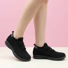 Women's Lightweight Breathable Knit Sneakers Slip-On Running Walking Shoes - 1026MD - View 2