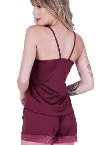 Women Nightgowns & Sleepshirts - 酒紅色 - 查看 4