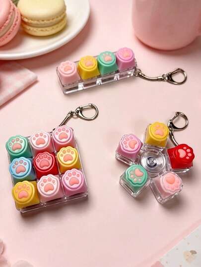 1pc Cat Claw Keyboard Key Toy, Stress Relief, Suitable For Mechanical Keyboard, Keychain, Office Relaxation
