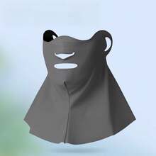 3 PCS Summer Neck-Protecting High SPF Sunscreen Mask, UV-Protective, Cooling, Breathable, Non-Tight Ear Face Mask - Pink + Light Gray + Dark Gray - View 5